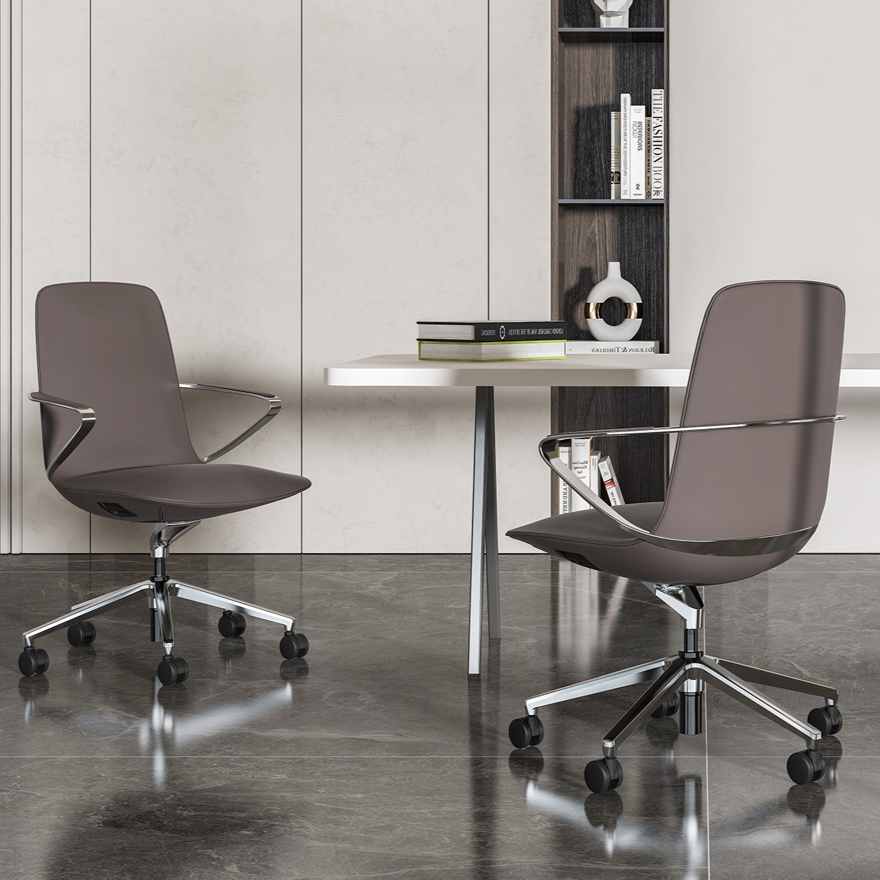 Amola Mid Back Leather Chair