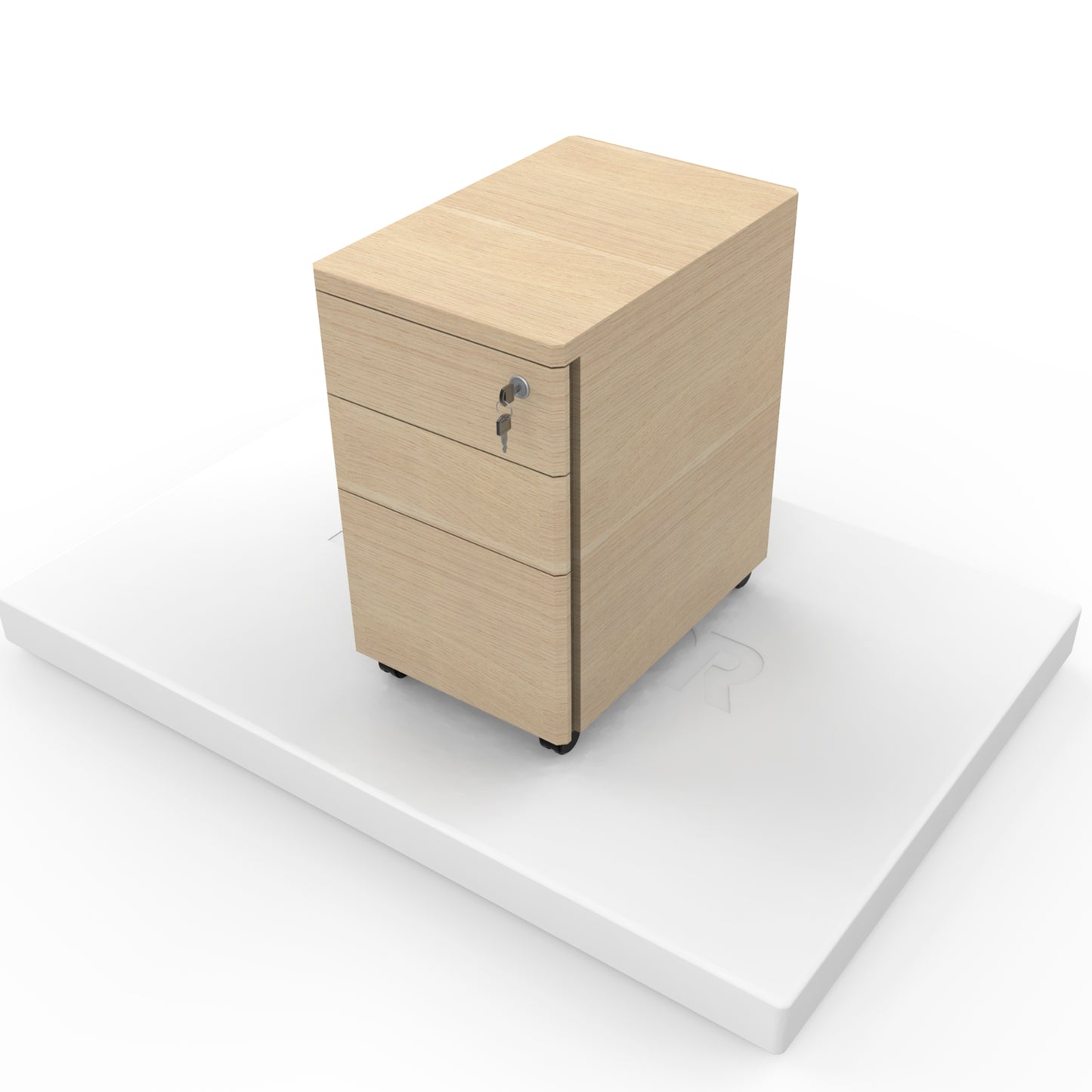 Mobile Pedestal (3 layers Drawer with Key-lock)