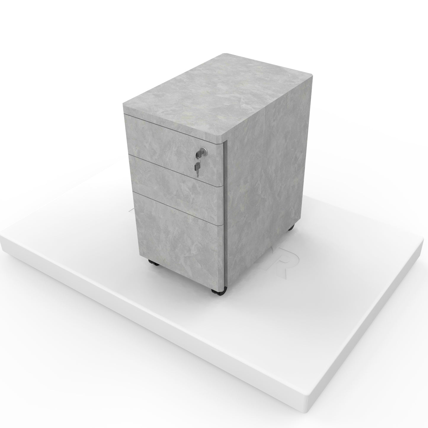 Mobile Pedestal (3 layers Drawer with Key-lock)