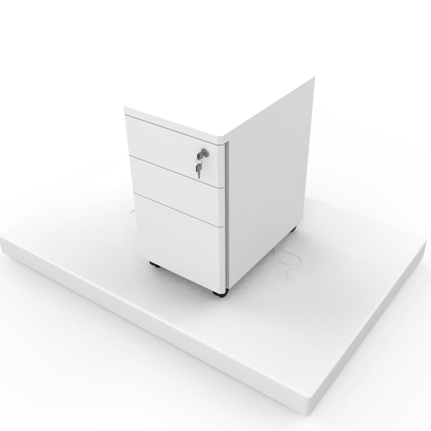 Mobile Pedestal (3 layers Drawer with Key-lock)