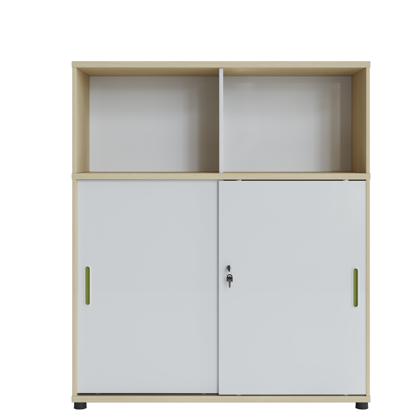 Sliding Cabinet with Top Open Shelf