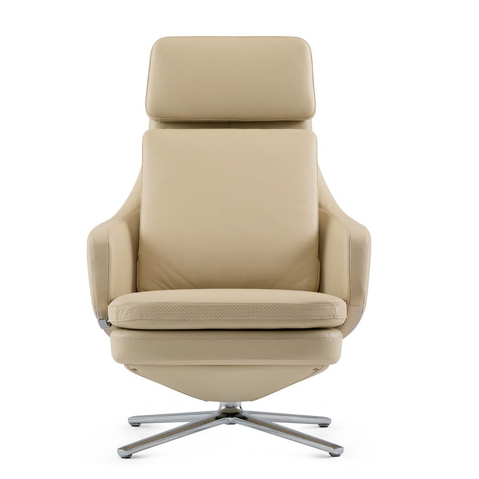 EKO-F2205&T2205 Executive Leather Visitor/ Meeting Chair with Stool