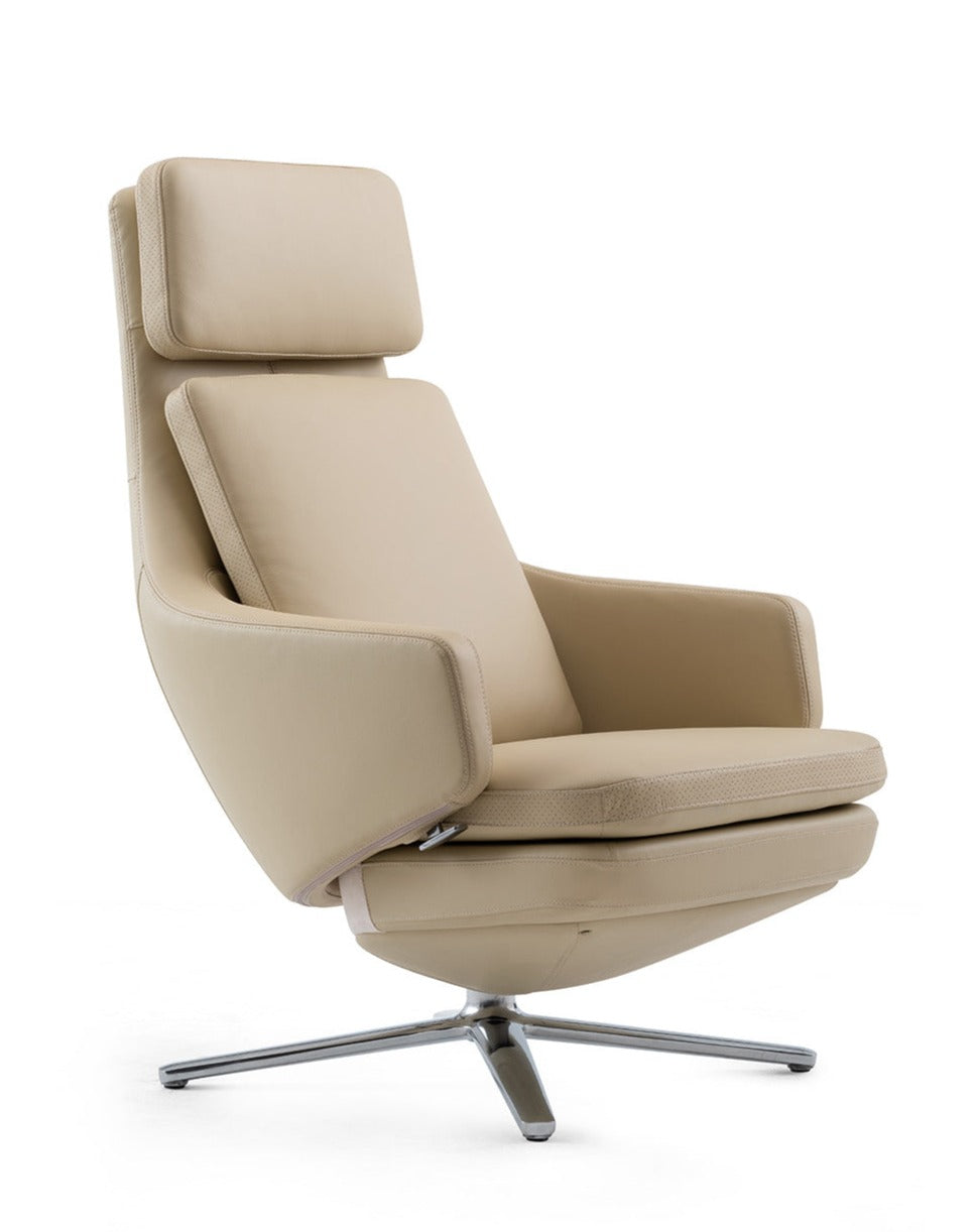 EKO-F2205&T2205 Executive Leather Visitor/ Meeting Chair with Stool
