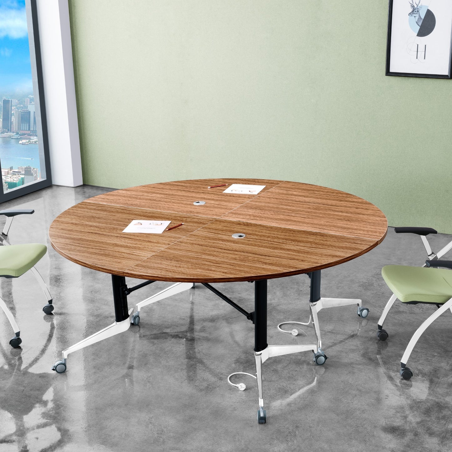 Half Circle Foldable Table
