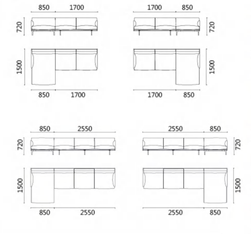 EKOH-215 3 Seaters Sofa (leather) L shape
