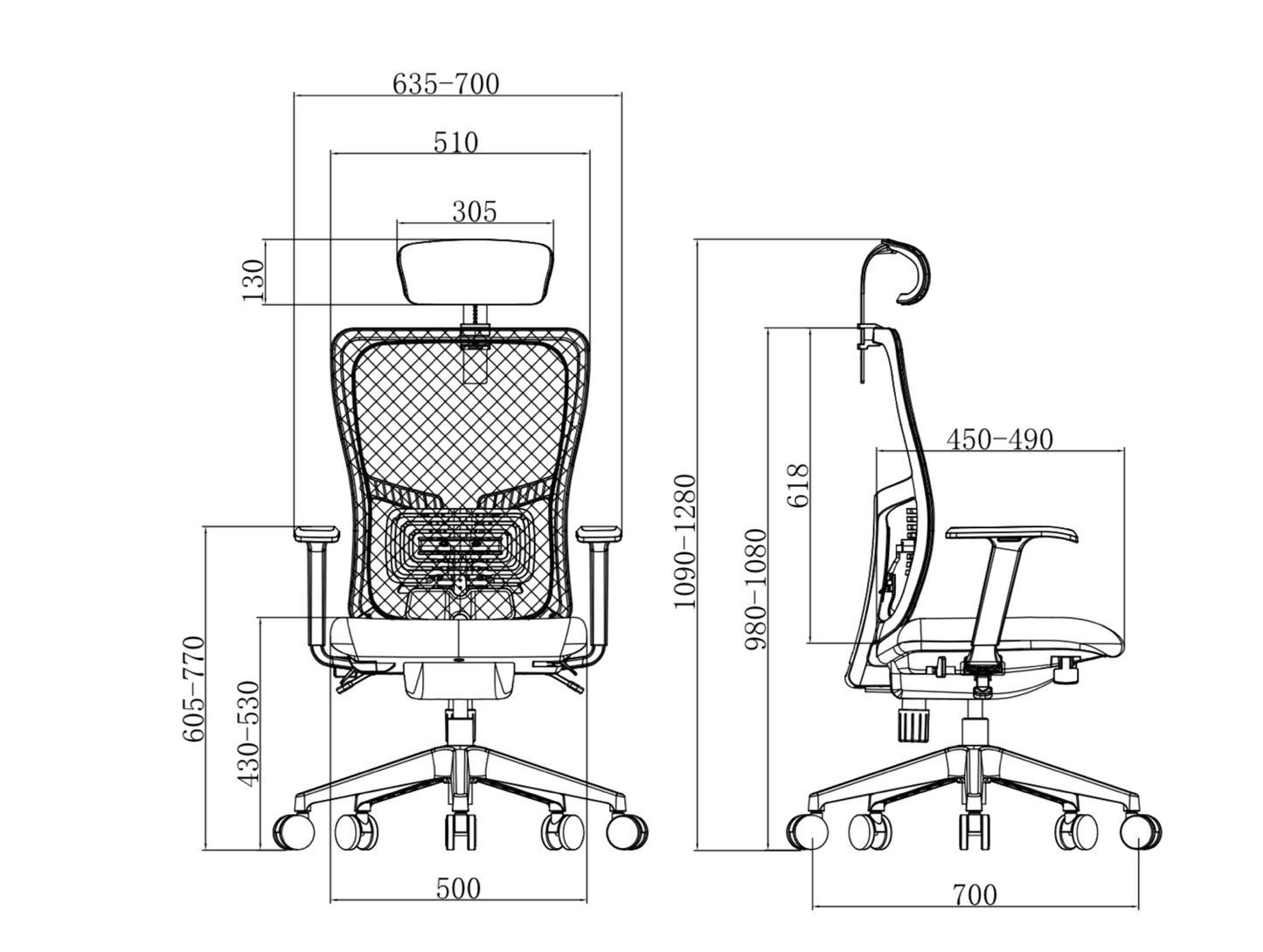 K5 Truly Ergonomic Chair