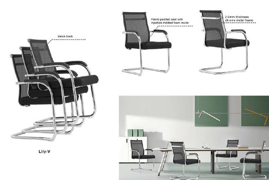 EKOBOR NL -Lily V - Mesh Stackable Chair